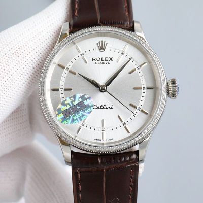 Rolex Cellini Replica with Sapphire Crystal Stainless Steel Advanced Version 39*10MM White Watch